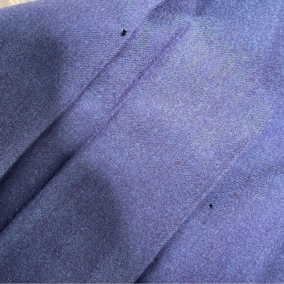 Vintage Givenchy 100% Shearing Wool Long Pleated Button Purple Skirt Size 12 - Picture 11 of 11